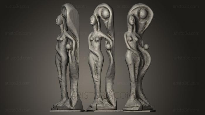 Figurines of girls (STKGL_0017) 3D model for CNC machine